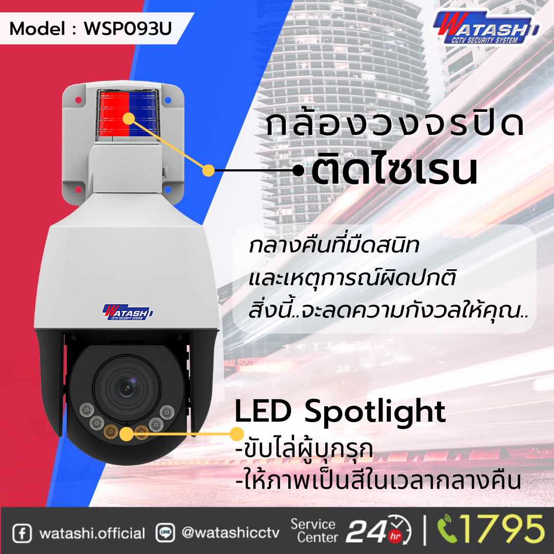 กล้องติดไซเรนตํารวจ WSP093U คืออะไร? ป้องกันโจรได้จริงหรือ?