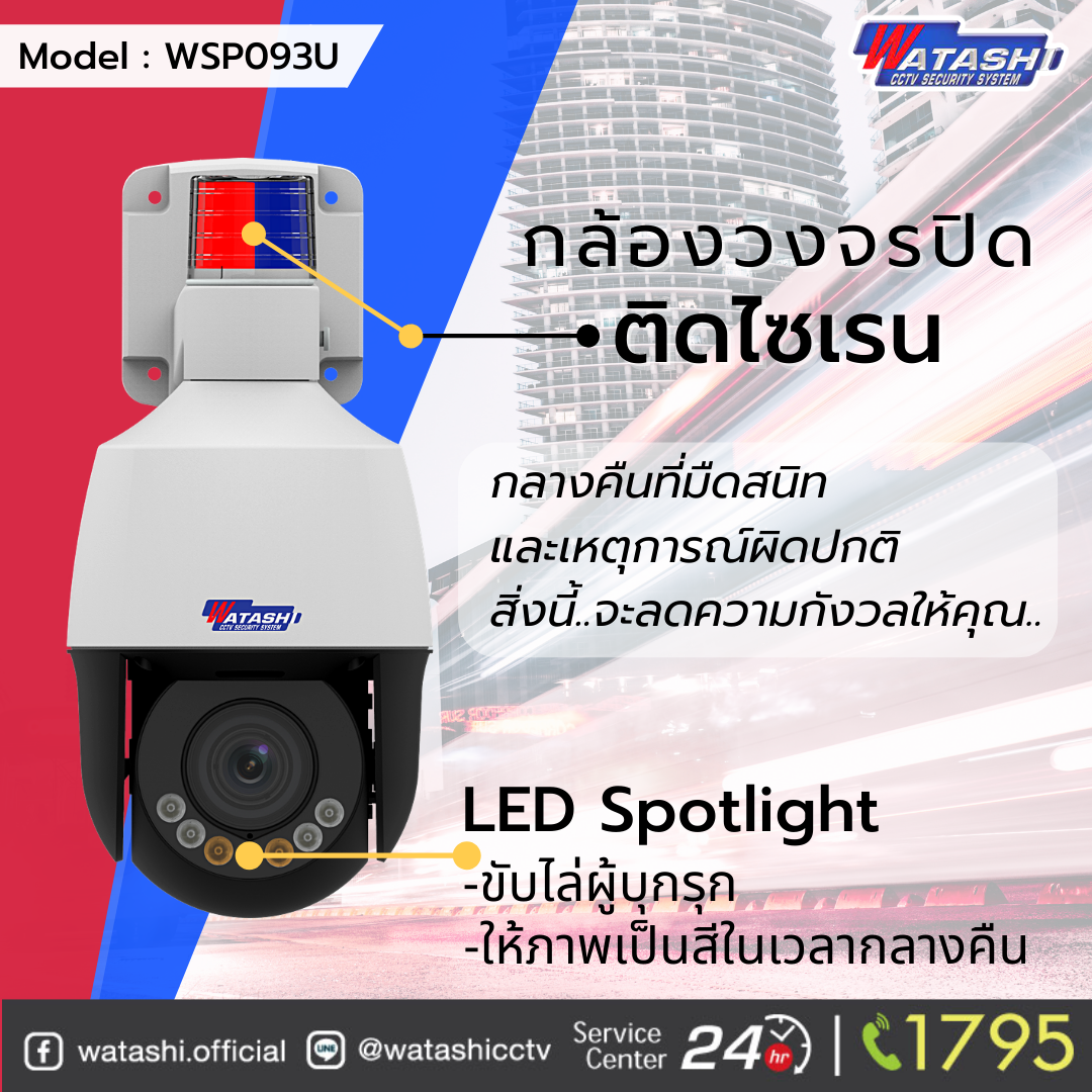 กล้องติดไซเรนตํารวจ WSP093U คืออะไร? ป้องกันโจรได้จริงหรือ？