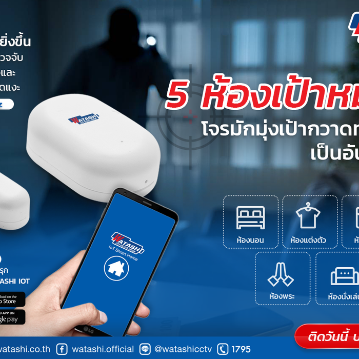 IOT+Zigbee-5 ห้องเป้าหมาย ภายในบ้าน ที่โจรมักมุ่งเป้ากวาดทรัพย์ เป็นอันดับแรก-กล้องวงจรปิด-Watashi CCTV