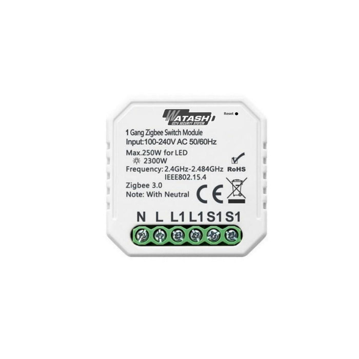 Zigbee Switch Module เปิด-ปิดไฟ รุ่น WIOT5015NZ #1Gang (with Neutral)