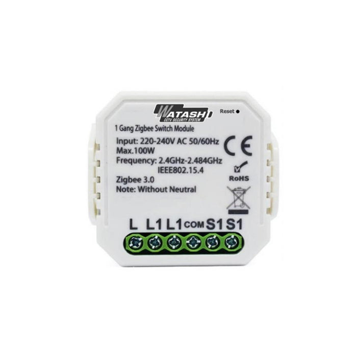 Zigbee Switch Module เปิด-ปิดไฟ รุ่น WIOT5015Z #1Gang (No Neutral)