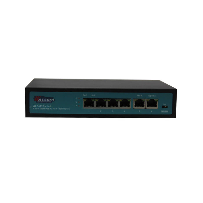 Switch Hub รุ่น WSC056 4-Port 100M Standard AI Smart PoE Switch