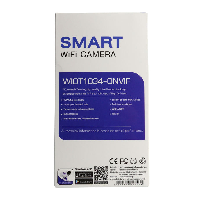 WIOT1034-ONVIF - 2MP Full HD 1080P Smart Wi-Fi Camera  #Watashi IOT