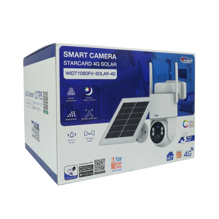 WIOT1060FV-SOLAR-4G กล้อง Solar cell PTZ ความละเอียดภาพ 3 MP สำหรับติดตั้งภายนอก IP65
