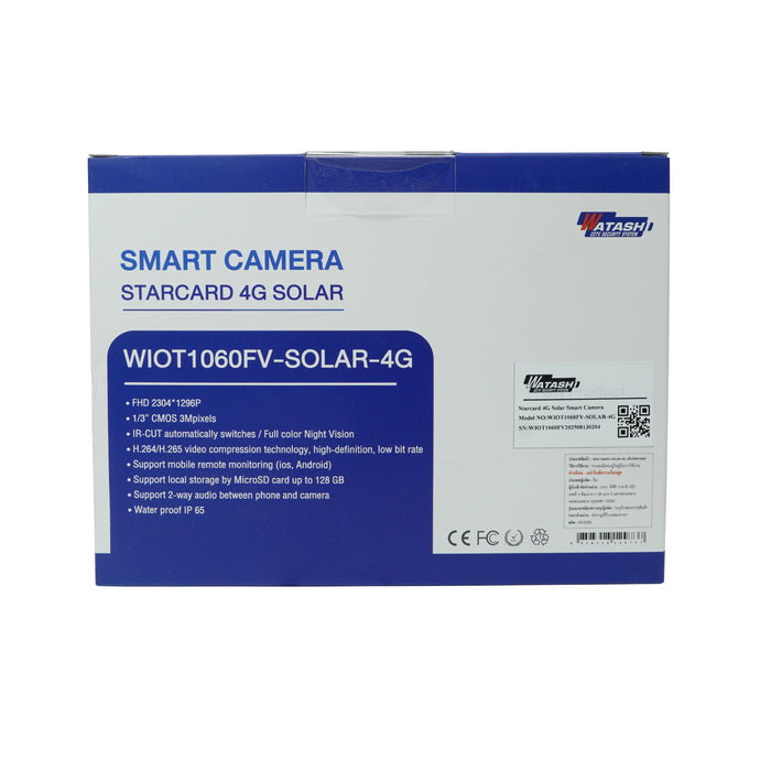 WIOT1060FV-SOLAR-4G กล้อง Solar cell PTZ ความละเอียดภาพ 3 MP สำหรับติดตั้งภายนอก IP65