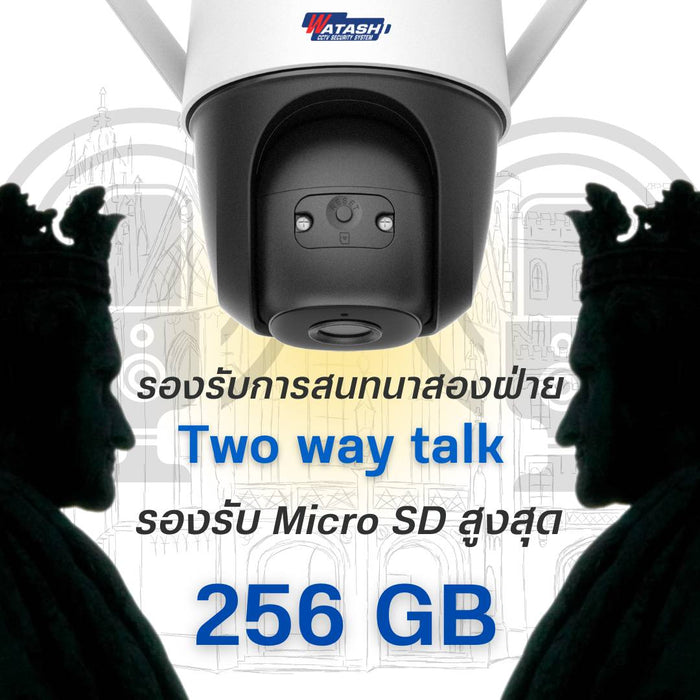 กล้องวงจรปิดไร้สายรุ่นท็อป ความชัด 4ล้าน รุ่น ราชา WIP295F-W แจ้งเตือนแม่น ภาพสี 24 ชั่วโมง #App IMOU Life