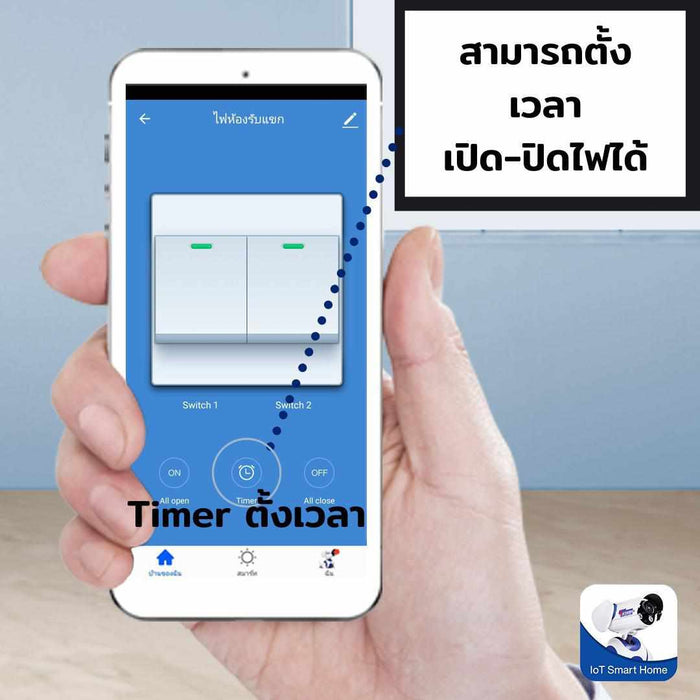 Zigbee Switch เปิด-ปิดไฟ รุ่น WIOT5007Z-WIOT5009Z สวิทซ์ไฟอัจฉริยะ-IOT-กล้องวงจรปิด-1 ช่อง-Watashi CCTV