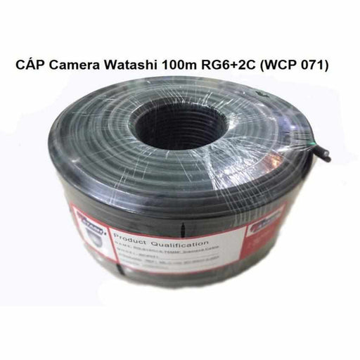 CABLE RG-6+2C*0.7 MM. ขด 100 M. WATASHI#WCP071-Cable-กล้องวงจรปิด-Watashi CCTV