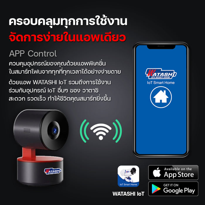 กล้องวงจรปิดไร้สาย WIOT1018Z-3MP #human detection #APP WATASHI IOT #ตรวจจับมนุษย์