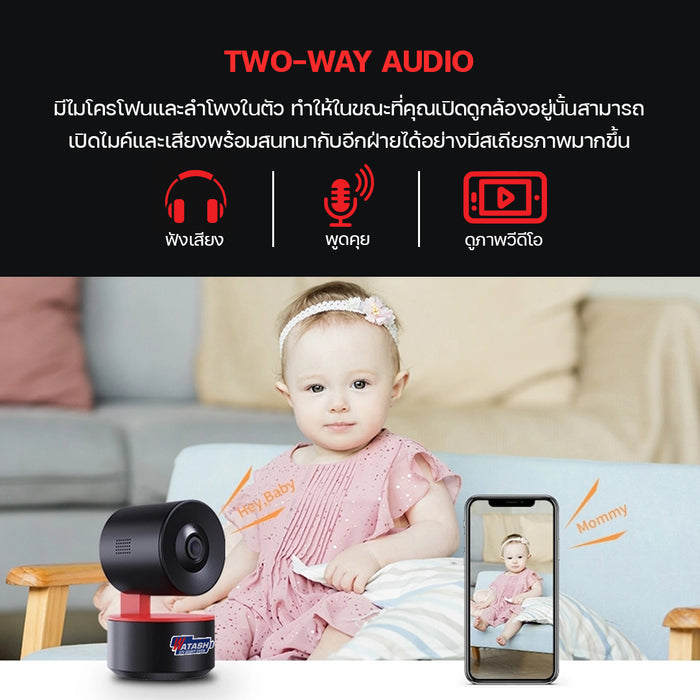 กล้องวงจรปิดไร้สาย WIOT1018Z-3MP #human detection #APP WATASHI IOT #ตรวจจับมนุษย์