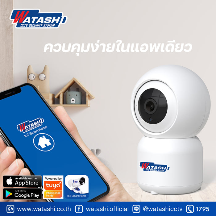 กล้องวงจรปิด WIOT1020 รุ่นนินจา APP#Watashi IOT #แถมฟรีเมมโมรี่32GB