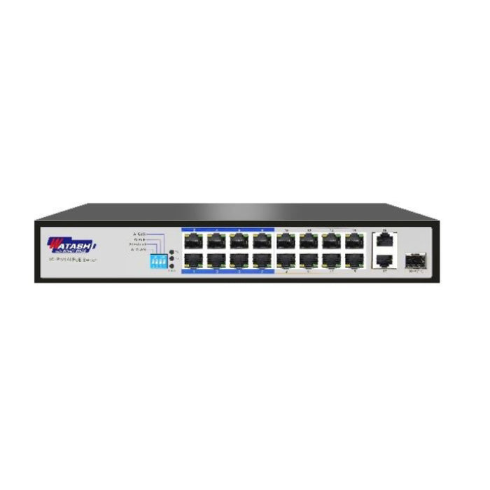 Switch Hub รุ่น WSC083 16 Port AI PoE Switch with 2GE +1SFP Uplink